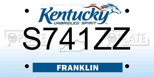 S741ZZ Kentucky License Plate