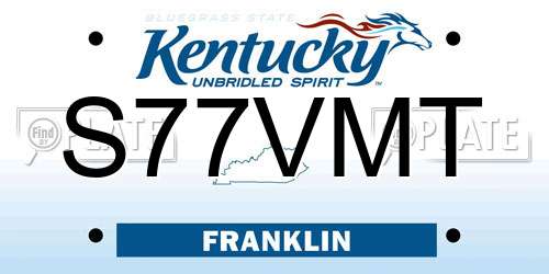 S77VMT Kentucky License Plate