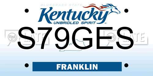 S79GES Kentucky License Plate