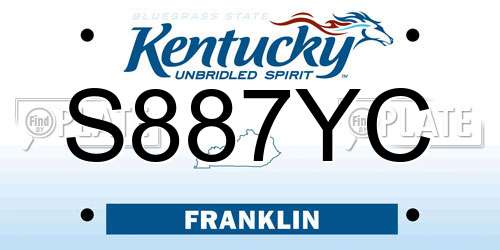 S887YC Kentucky License Plate