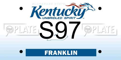 S97 Kentucky License Plate