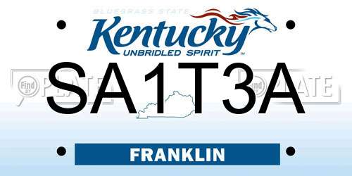 SA1T3A Kentucky License Plate