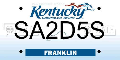 SA2D5S Kentucky License Plate