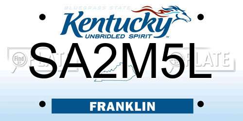 SA2M5L Kentucky License Plate