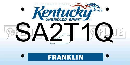 SA2T1Q Kentucky License Plate