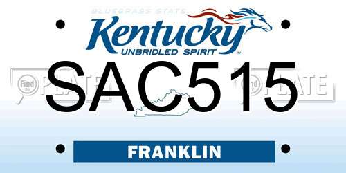 SAC515 Kentucky License Plate