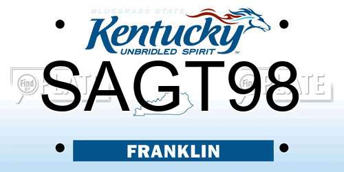 SAGT98 Kentucky License Plate