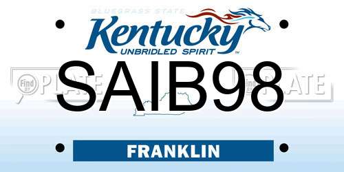SAIB98 Kentucky License Plate