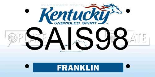 SAIS98 Kentucky License Plate