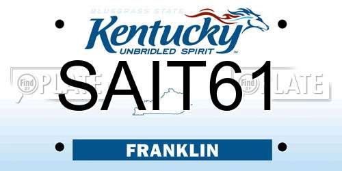SAIT61 Kentucky License Plate
