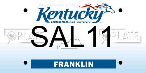 SAL11 Kentucky License Plate