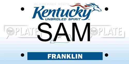 SAM Kentucky License Plate