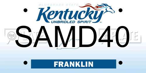 SAMD40 Kentucky License Plate