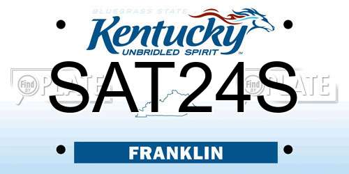 SAT24S Kentucky License Plate
