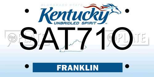 SAT71O Kentucky License Plate