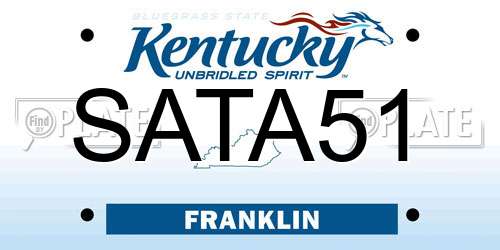 SATA51 Kentucky License Plate
