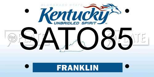 SATO85 Kentucky License Plate