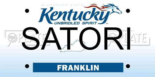 SATORI Kentucky License Plate