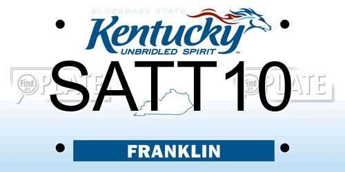 SATT10 Kentucky License Plate