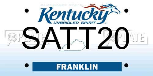 SATT20 Kentucky License Plate