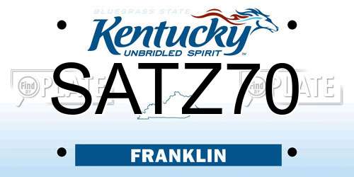 SATZ70 Kentucky License Plate