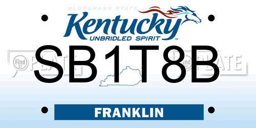 SB1T8B Kentucky License Plate
