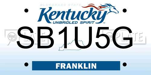 SB1U5G Kentucky License Plate