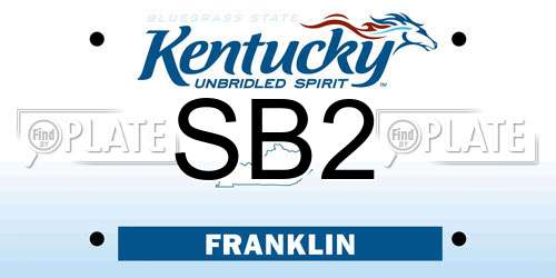 SB2 Kentucky License Plate