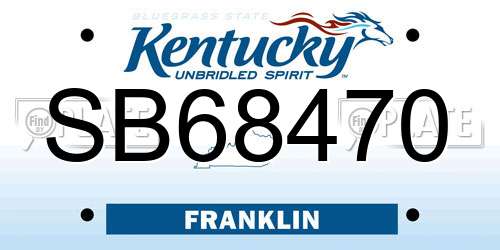 SB68470 Kentucky License Plate
