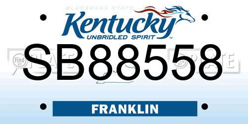 SB88558 Kentucky License Plate