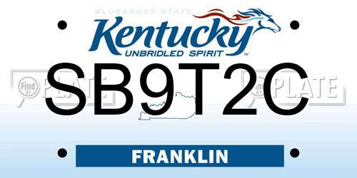 SB9T2C Kentucky License Plate