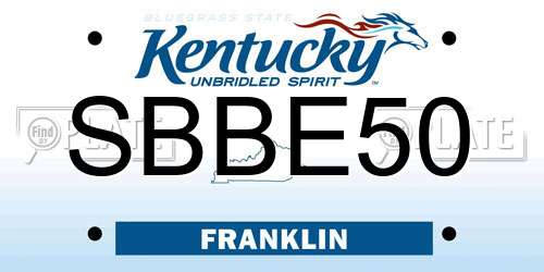SBBE50 Kentucky License Plate