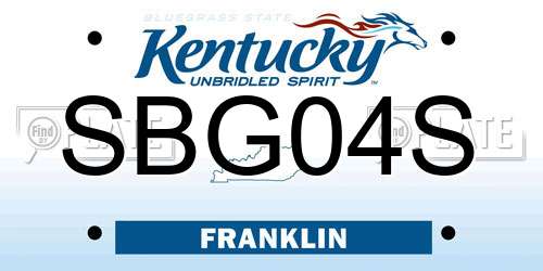 SBG04S Kentucky License Plate