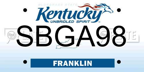 SBGA98 Kentucky License Plate