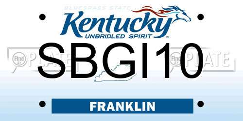 SBGI10 Kentucky License Plate