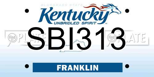 SBI313 Kentucky License Plate