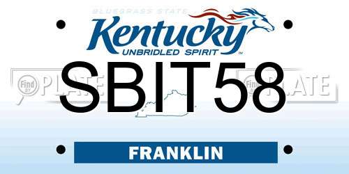 SBIT58 Kentucky License Plate