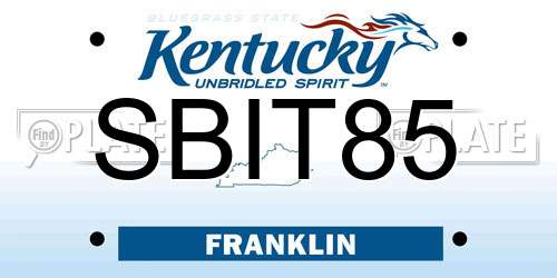 SBIT85 Kentucky License Plate
