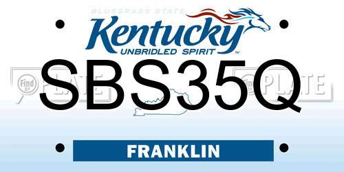 SBS35Q Kentucky License Plate
