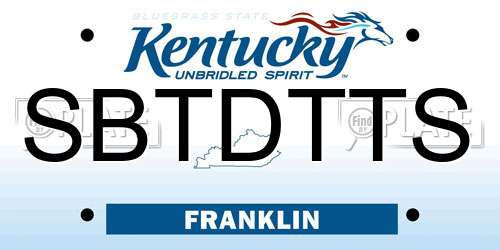 SBTDTTS Kentucky License Plate