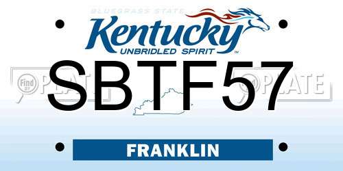 SBTF57 Kentucky License Plate