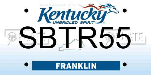 SBTR55 Kentucky License Plate