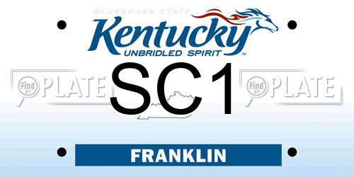 SC1 Kentucky License Plate