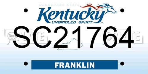SC21764 Kentucky License Plate