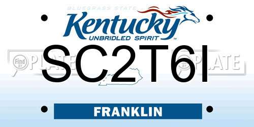 SC2T6I Kentucky License Plate