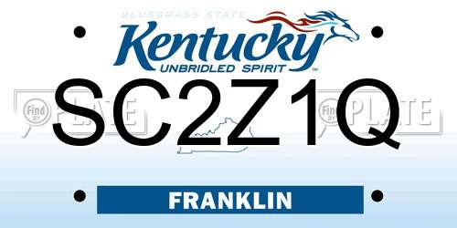 SC2Z1Q Kentucky License Plate