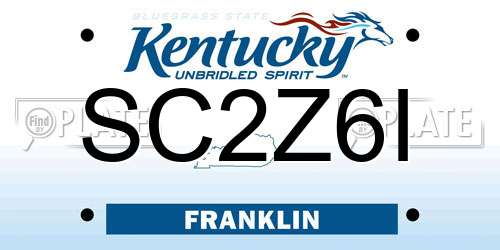 SC2Z6I Kentucky License Plate