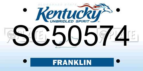 SC50574 Kentucky License Plate