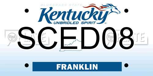 SCED08 Kentucky License Plate