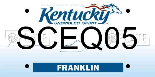 SCEQ05 Kentucky License Plate